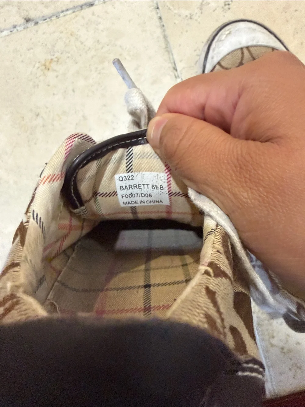 Coach Kids Brown Signature Canvas Sneakers